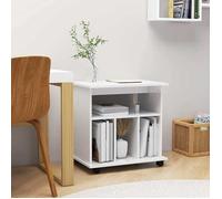 vidaXL Caisson à roulettes 60 x 45 x 60 cm coloris blanc brillant en bois d'ingénierie