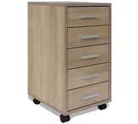 vidaXL Caisson à tiroir de bureau – Chêne