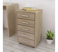 vidaXL Caisson à tiroir de bureau - Chêne
