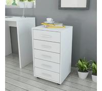 vidaXL Caisson à tiroirs - Blanc