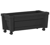 vidaXL Calypso Pot de fleurs à roulettes Anthracite 79 x 35 x 33 cm PP