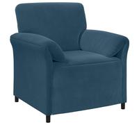 vidaXL Canapé 1 place Bleu 88 x 83 x 95 cm Velours, Salon, canapé contemporain, velours, fauteuil confortable, design symétrique, mobilier doux, détente intérieure