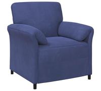 vidaXL Canapé 1 place Bleu police 88 x 83 x 95 cm Velours, Salon, canapé contemporain, velours, fauteuil confortable, design symétrique, mobilier doux, détente intérieure