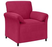 vidaXL Canapé 1 place Bordeaux 88 x 83 x 95 cm Velours, Salon, canapé contemporain, velours, fauteuil confortable, design symétrique, mobilier doux, détente intérieure