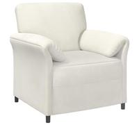 vidaXL Canapé 1 place Crème 88 x 83 x 95 cm Velours, Salon, canapé contemporain, velours, fauteuil confortable, design symétrique, mobilier doux, détente intérieure