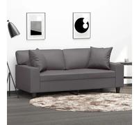 VidaXL Canapé 2 Pl - Gris