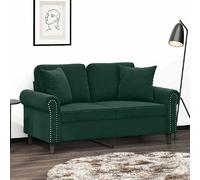 vidaXL Canapé 2 places 120 cm - Vert foncé
