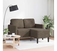 vidaXL Canapé 2 places avec méridienne en L gris foncé 125 cm similicuir