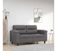 vidaXL Canapé à 2 Places, Fauteuil avec Dossier, Siège avec Accoudoirs, Causeuse de Salon Salle de Séjour Maison, Moderne, Gris Similicuir