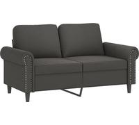vidaXL Canapé 2 places gris foncé 120 cm velours