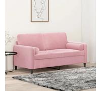 vidaXL Canapé 2 places Rose 140 cm Velours