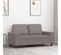vidaXL Canapé à 2 places Taupe 120 cm Tissu Taupe G