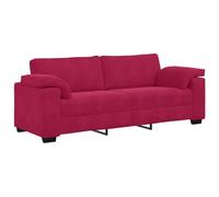 vidaXL Canapé 3 places bordeaux 178 cm velours canapé canapé trois places velours modulaire