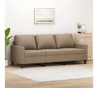 vidaXL Canapé 3 places Cappuccino 180 cm Similicuir