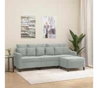 vidaXL Canapé 3 places Gris clair