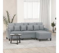 VIDAXL Canapé 3 places - Gris clair