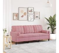 VidaXL Canapé 3 places - Rose