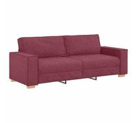 Canapé 3 places Rouge vin 180 cm Tissu Rouge