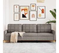 Canapé à 3 places Taupe 210 cm Tissu taupe G