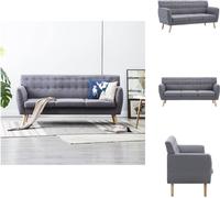 vidaXL Canapé 3 places tissu 172x70x82 cm gris clair - Canapés
