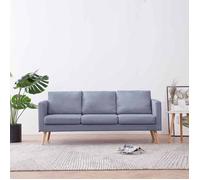 vidaXL Canapé 3 places Tissu Gris clair