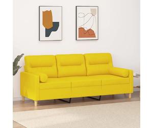 vidaXL Canapé 3P Jaune