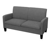 vidaXL Canapé à 2 places 135 x 65 x 76 cm Gris foncé 244709