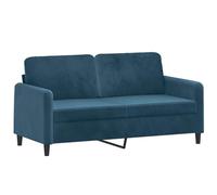 vidaXL Canapé à 2 places Causeuse moderne Accoudoirs rembourrés Velours bleu 140 cm