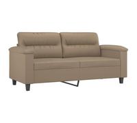 vidaXL Canapé à 2 Places, Fauteuil avec Dossier, Siège avec Accoudoirs, Causeuse de Salon Salle de Séjour Maison, Moderne, Cappuccino Similicuir
