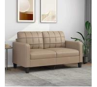 vidaXL Canapé à 2 places Cappuccino 140 cm Similicuir Marron