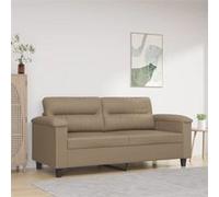 vidaXL Canapé à 2 Places, Fauteuil avec Dossier, Siège avec Accoudoirs, Causeuse de Salon Salle de Séjour Maison, Moderne, Cappuccino Similicuir