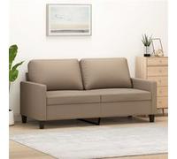 vidaXL Canapé à 2 places Cappuccino 140 cm