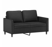 vidaXL Canapé à 2 Places, Causeuse avec Accoudoirs, Siège avec Dossier Rembourré, Meuble de Salon Salle de Séjour, Moderne, Noir Similicuir