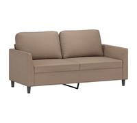vidaXL Canapé à 2 Places, Causeuse avec Accoudoirs, Siège avec Dossier Rembourré, Meuble de Salon Salle de Séjour, Moderne, Cappuccino Similicuir