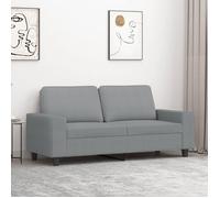 vidaXL Canapé 2 places 359391 – Tissu gris clair, accoudoirs, siège et dossier rembourrés, 140 cm
