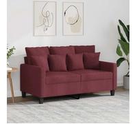 vidaXL Canapé à 2 Places, Causeuse avec Oreillers, Siège avec Accoudoirs et Dossier Rembourrés, Meuble de Salon, Moderne, 359265