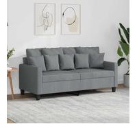 vidaXL Canapé à 2 places Gris clair 140 cm Tissu 359267