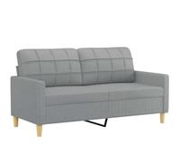 vidaXL Canapé à 2 Places Gris Clair 140 cm Tissu, canapé, canapé rembourré, sièges de Salon, Causeuse, canapé de Salon, canapé à Deux Places