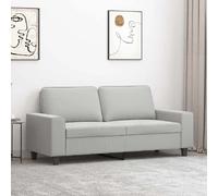 vidaXL Canapé à 2 places Gris clair 140 cm Tissu microfibre