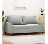 vidaXL Canapé 2 places 140 cm en velours Gris clair