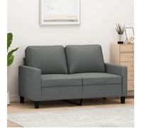 vidaXL Canapé à 2 places Gris foncé 120 cm Tissu, canapé, canapé rembourré, sièges de salon, causeuse, canapé de salon, 359156