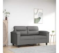 vidaXL Canapé à 2 places Gris foncé 120 cm Tissu microfibre