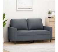 vidaXL Canapé 2 places moderne avec accoudoirs et dossier rembourré Velours gris foncé 120 cm
