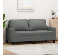 vidaXL Canapé à 2 Places Gris foncé 140 cm Tissu, canapé, canapé rembourré, sièges de Salon, Causeuse, canapé de Salon, canapé à Deux Places
