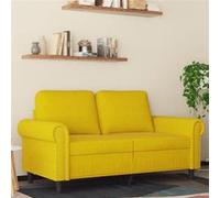 Canapé à 2 places Jaune 120 cm Velours