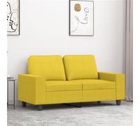 vidaXL Canapé à 2 places 120 cm – Tissu Jaune clair