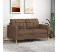 vidaXL Canapé à 2 places Marron 140 cm Tissu, canapé, canapé rembourré, sièges de salon, causeuse, canapé de salon, canapé à 359094