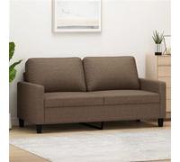 vidaXL Canapé à 2 places Marron 140 cm Tissu359166 Marron G