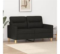Canapé à 2 places Noir 120 cm Tissu