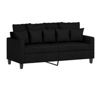 vidaXL Canapé à 2 Places Noir 140 cm Tissu